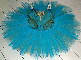 turquoise and gold professional quality tutu