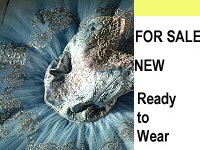 pale blue ballet tutu decorated with silver sparkling lace