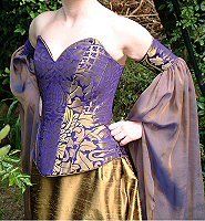 medieval style removeable sleeves with silk chiffon