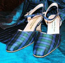 Silk tartan shoes made-to-order