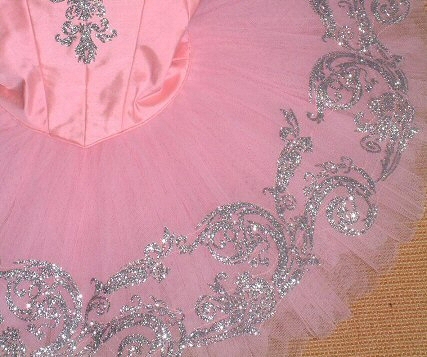silver embellished pink coloured tutu