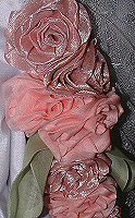 rose detail of wedding dress
