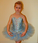 Small Child's Blue Silver Ballet Tutu