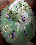 embellished fairy tutu green gold lilac flowers