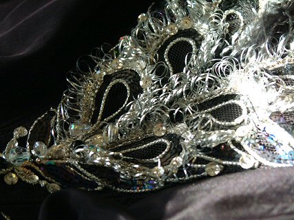 Black classical ballet tutu with silver decoration