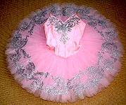 pink tutu embellished silver glitter