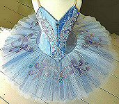 pale blue and silver tutu decorated with silver