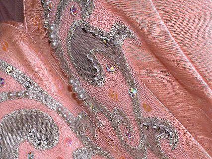 pink with silver decoration tutu bodice